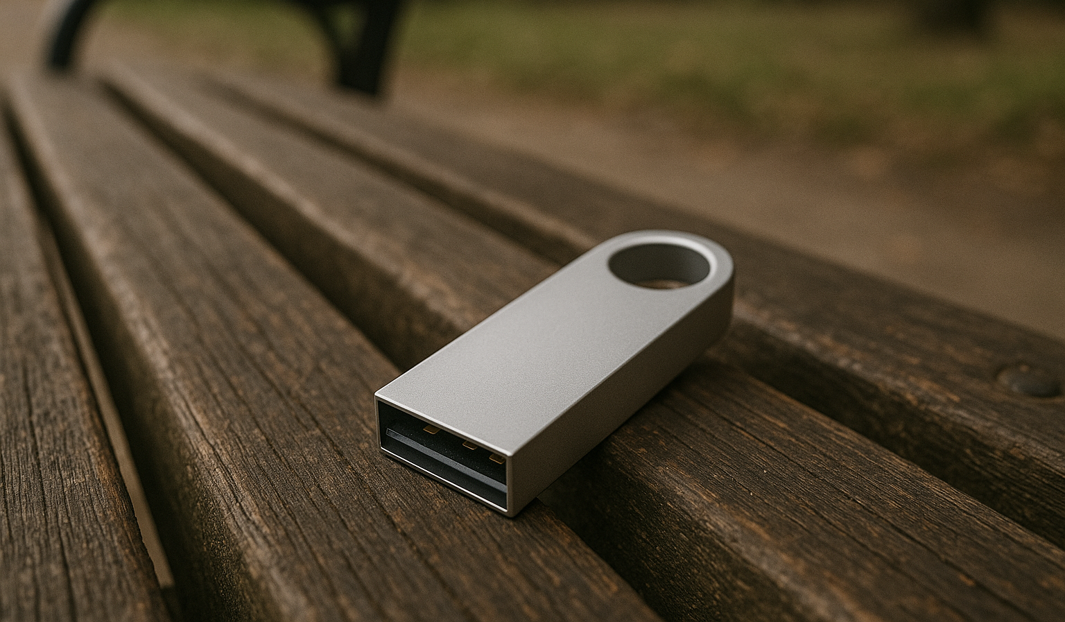 Illustration: found USB on a bench